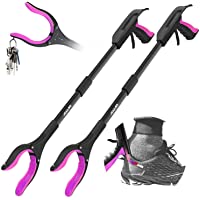 JELLAS Pinza Larga- 82cm Alcance Objetos Mango Ligero de Aluminio y Puntas Magnéticas- Cabezal Plegable Giratorio de 90…
